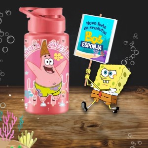 Squeeze Sport Rosa do Patrick Estrela do Bob Esponja 500ml