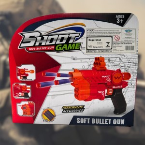 Brinquedo Pistola de Dardos Shoot Game de Disparos Múltiplos