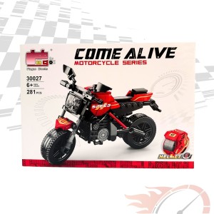 Bloco de Montar Moto e Capacete com 281 Peças