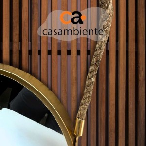 Espelho Redondo Decorativo Suspenso  30  cm Casambiente