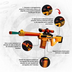 Brinquedo Lançador de Dardos Grande Com 24 Dardos Mira e Alvo