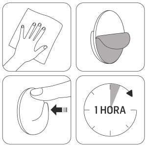 Kit com 3 Ganchos Adesivos para Roupas, Toalhas e Mais