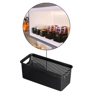 Cesto Organizador Com Tampa Preto 26x12x9cm Línea Paramount