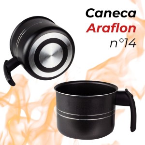 Fervedor Canecão Leiteira Preto 1.6L N14 Araflon