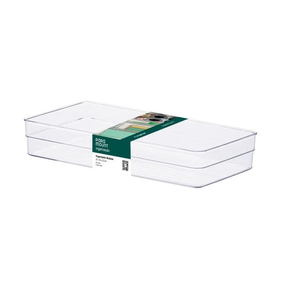 Organizador Diamond Cristal 15 x 30 x 5,2 cm Transparente