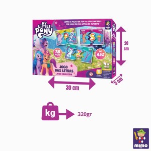 Jogo Educativo das Letras da Little Ponny com 78 peças